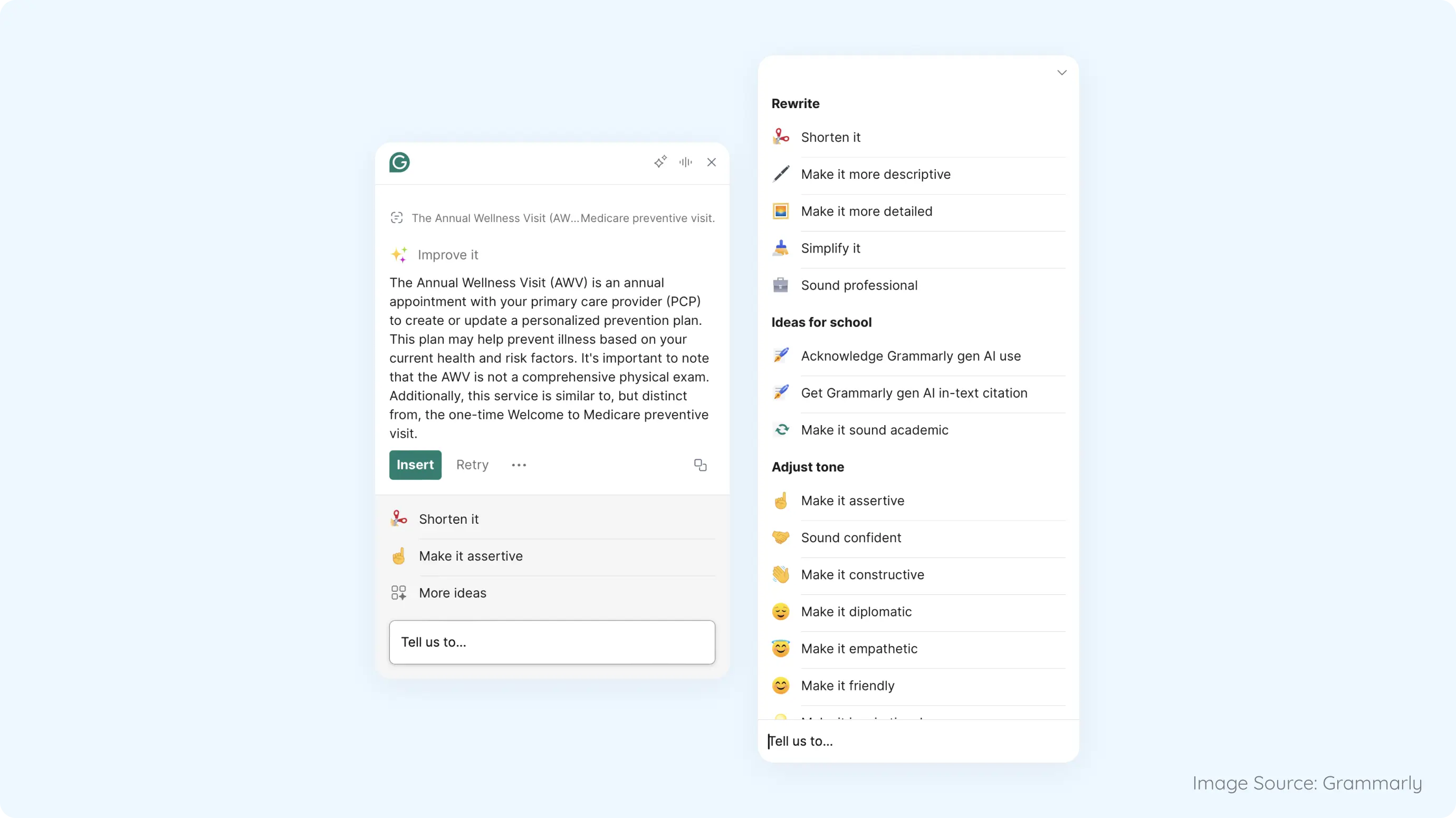 Style Lenses or Temperature Knobs Control example from Grammarly Control panel interface displaying sliders and dropdowns to adjust AI content tone, creativity, and style for tailored outputs.