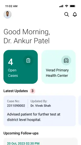 Intro screen of a telemedicine app designed by Koru