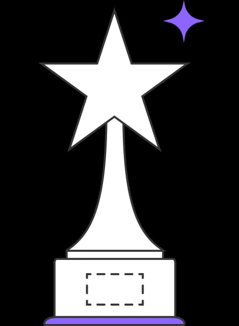 Trophy representing design excellence in AI-powered user experiences